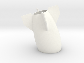 Peaceful Bomb Vase in White Processed Versatile Plastic
