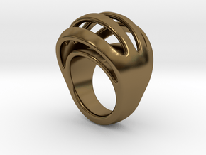 RING CRAZY 25 - ITALIAN SIZE 25  in Polished Bronze