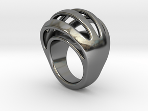 RING CRAZY 25 - ITALIAN SIZE 25  in Fine Detail Polished Silver