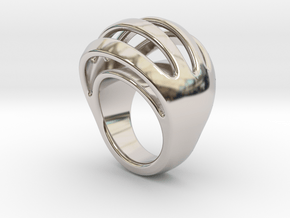 RING CRAZY 26 - ITALIAN SIZE 26  in Rhodium Plated Brass