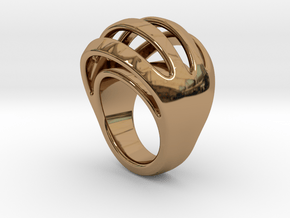 RING CRAZY 27 - ITALIAN SIZE 27  in Polished Brass