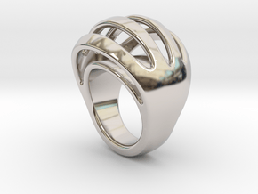 RING CRAZY 27 - ITALIAN SIZE 27  in Rhodium Plated Brass