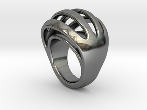 RING CRAZY 27 - ITALIAN SIZE 27  in Fine Detail Polished Silver