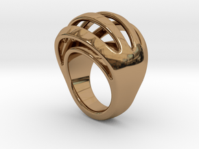 RING CRAZY 28 - ITALIAN SIZE 28  in Polished Brass