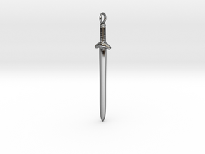 Sword in Fine Detail Polished Silver