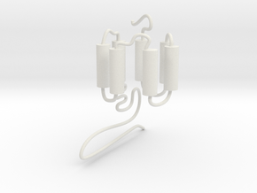 GPCR(3D) in White Natural Versatile Plastic