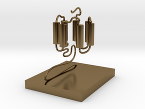 GPCR(3D With Stand) in Polished Bronze