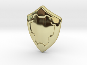 Shield in 18k Gold Plated Brass