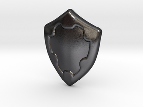 Shield in Polished and Bronzed Black Steel
