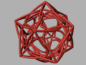 ikosaeder swirl in Red Processed Versatile Plastic
