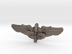 WWII Flt Eng in Polished Bronzed Silver Steel