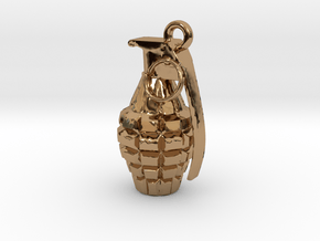 Grenade pendant in Polished Brass