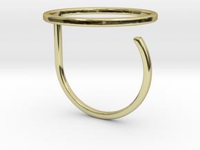 Circle ring shape. in 18k Gold Plated Brass