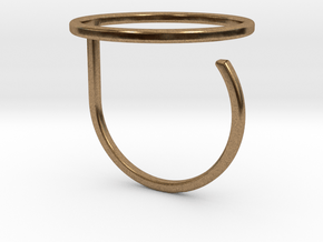 Circle ring shape. in Natural Brass