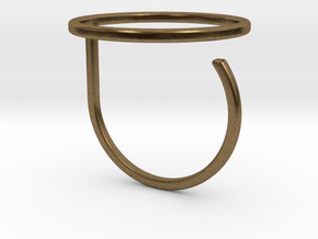 Circle ring shape. in Natural Bronze