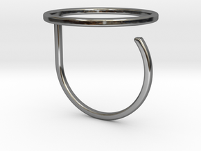 Circle ring shape. in Fine Detail Polished Silver