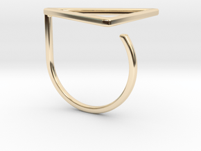 Triangle ring shape. in 14K Yellow Gold