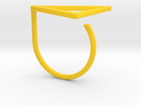 Triangle ring shape. in Yellow Processed Versatile Plastic