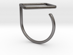 Rhombus ring shape. in Polished Nickel Steel