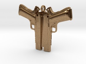 Colt 1911 Pendant in Natural Brass