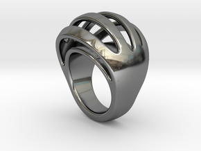 RING CRAZY 29 - ITALIAN SIZE 29  in Fine Detail Polished Silver