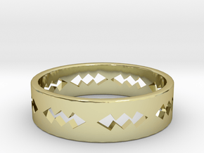 Jagged Ring Size 6 in 18k Gold Plated Brass