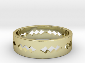 Jagged Ring Size 5 in 18k Gold Plated Brass