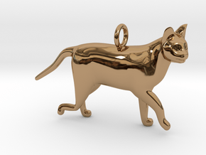 Cat in Polished Brass