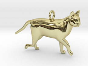 Cat in 18k Gold Plated Brass