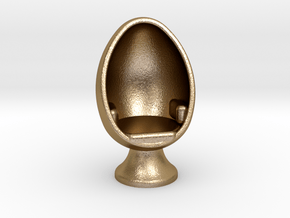 SciFi Egg Chair, 1:64 Scale in Polished Gold Steel
