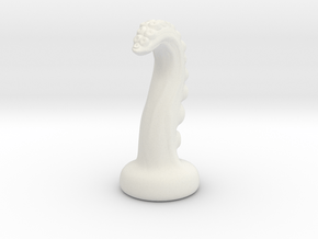 Tentacle Hook With Nail Hole in White Natural Versatile Plastic