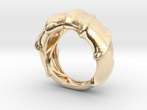 Leatherback Turtle Shell Ring  in 14k Gold Plated Brass: 5 / 49