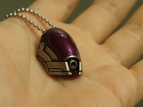 Tali Mask/Helmet Pendant in Polished Nickel Steel