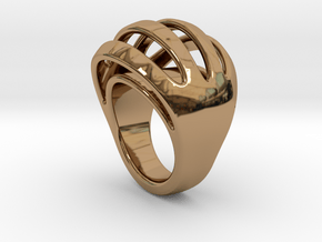 RING CRAZY 31 - ITALIAN SIZE 31  in Polished Brass