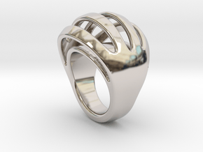 RING CRAZY 31 - ITALIAN SIZE 31  in Rhodium Plated Brass