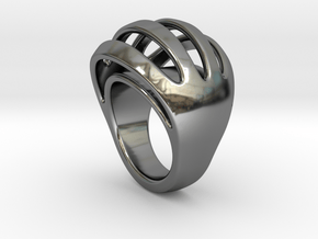 RING CRAZY 31 - ITALIAN SIZE 31  in Fine Detail Polished Silver