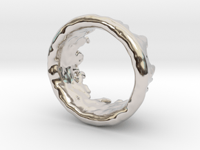 Ring Melting No.9 in Rhodium Plated Brass