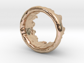 Ring Melting No.9 in 14k Rose Gold Plated Brass