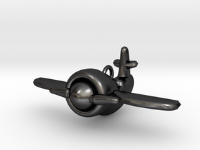 Plane in Polished and Bronzed Black Steel