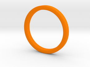Ring for Ed - Size 12 (3mm wide, 2mm Thick) in Orange Processed Versatile Plastic