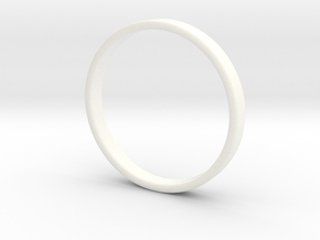 Ring for Ed - Size 12 (3mm wide, 1.2mm thick) in White Processed Versatile Plastic