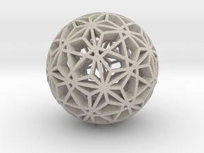 Christmas Ornament 1.03 2x in Natural Sandstone