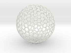 Goldberg Polyhedron 1 in White Natural Versatile Plastic