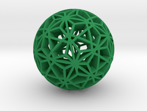 Christmas Ornament 1.03 2x in Green Processed Versatile Plastic