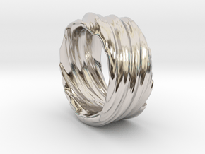 Twisted No.2 in Rhodium Plated Brass