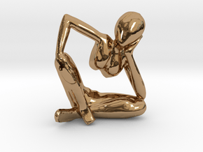 Small African Sculpture in Polished Brass