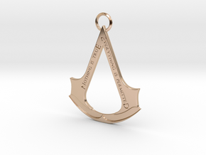 Assassin's creed logo-bottle opener (with ring) in 14k Rose Gold Plated Brass