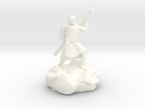 Hooded Halfling Ninja With Staff in White Processed Versatile Plastic