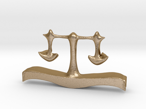 Eyeglass Cap of Justice in Polished Gold Steel