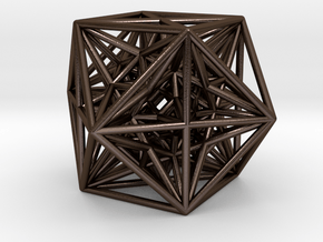 Inversion of Cuboctahedra-2.8" in Polished Bronze Steel